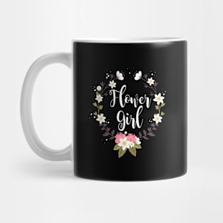 Flower Girl Floral Wreath Wedding Mug